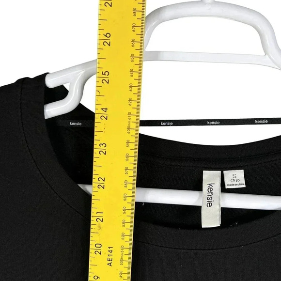 Kensie NWT Stitch Fix Exclusive Womens S Black Bell Sleeve Top Grommet Hem Fairy - Picture 10 of 16